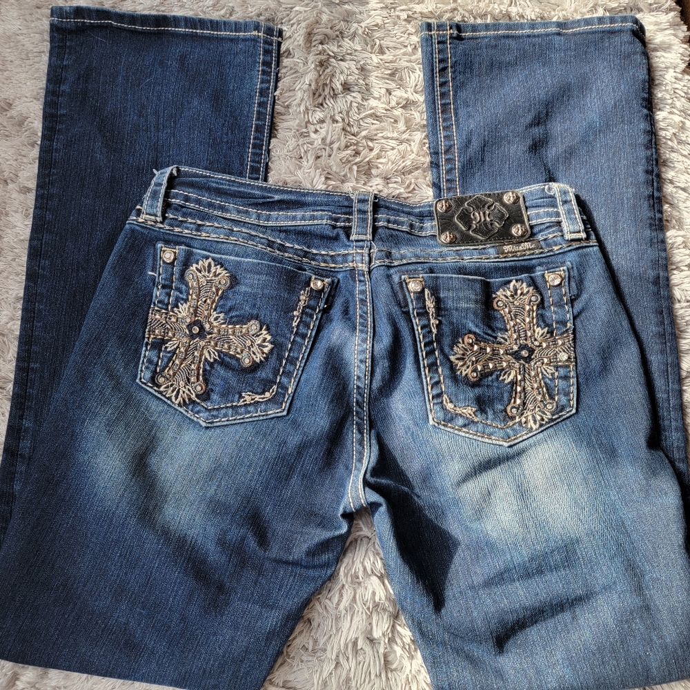 Miss Me women's embellished Signature Rise Boot jeans size 32